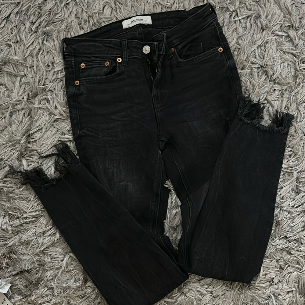 Black skinny denim jeans